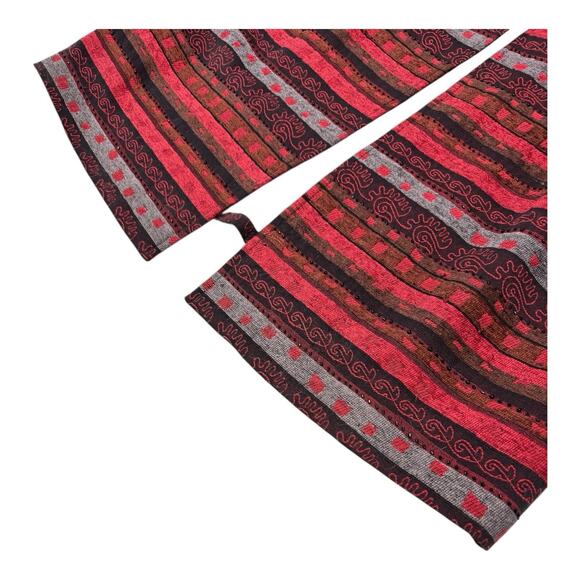 VTG Alfred Dunner 20W Red Black Southwestern Weave Geometric Tapestry Blazer - Picture 6 of 7